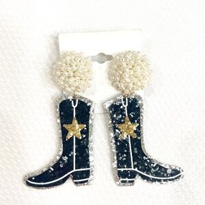 BLINGY Cowgirl Boot Earrings!